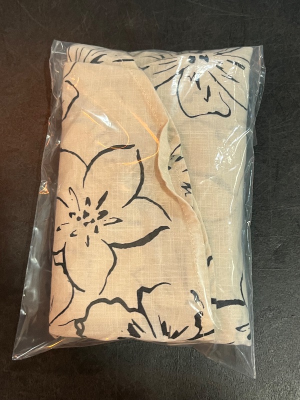 Photo 1 of (XS) Boys' Short Sleeve Floral Printed Button-Down Shirt - Cat & Jack™ Cream XS: Cotton, Lightweight, Front Pocket
