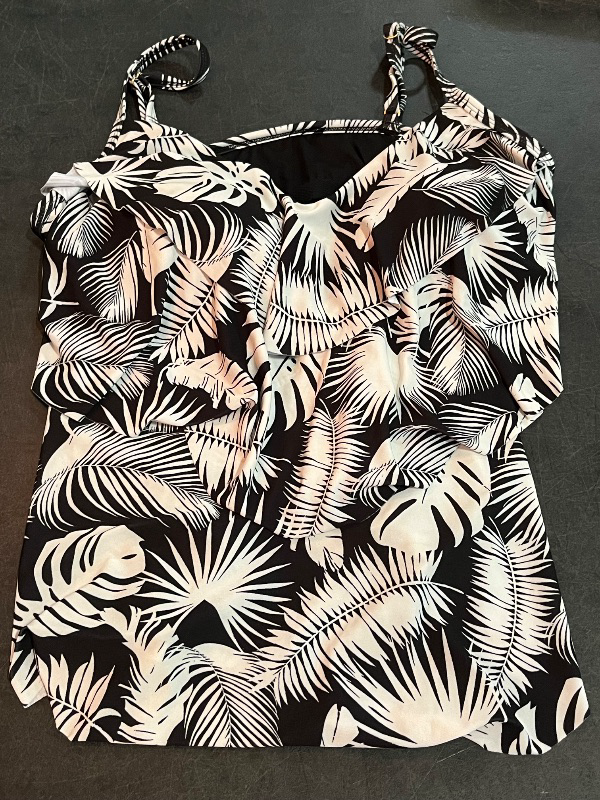 Photo 1 of (XL) Women's Tiered Ruffle Tankini Top - Shade & Shore™ Multi Tropical Print XL