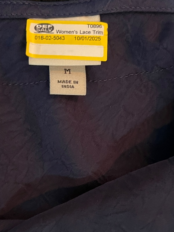 Photo 1 of (M) Blue and Black Lace Trim Tank Top