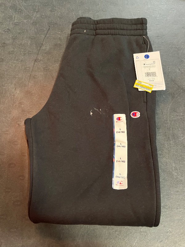 Photo 1 of (L) Champion Kids' Signature Fleece Jogger Pants - Black L ( Mark On Pants)