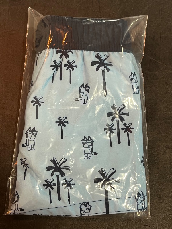 Photo 1 of (12M) Baby Boys' Bluey Swim Shorts - Blue 12M: Polyester Microfiber, Tagless, Mid Rise, Front Drawstring, UPF 50+ Protection