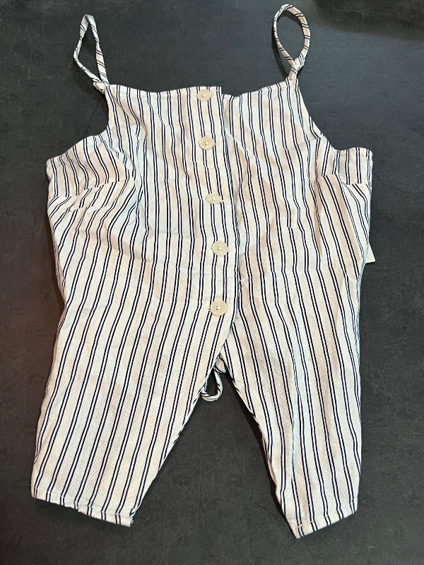 Photo 1 of (S) Women's Linen Blend Button Front Vest - a New Day™ Navy Striped S