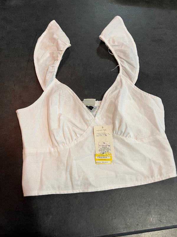 Photo 1 of (S) Women's Ruffle Sleeve Woven Halter Top - a New Day™ White S