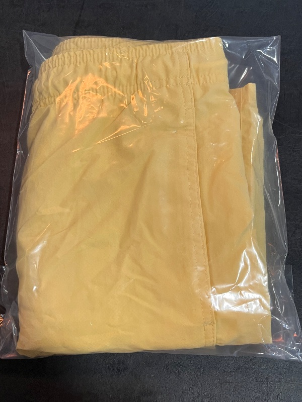 Photo 1 of (2XL) Men's Big & Tall 7" Swim Trunks - Goodfellow & Co™ Yellow 2XL: Recycled Polyester Lining, Elastic Waistband, UPF 50+