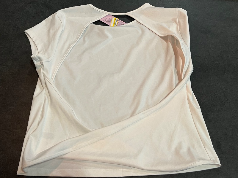 Photo 1 of (XL) Women's Open Back Synthetic T-Shirt - Wild Fable™ White XL