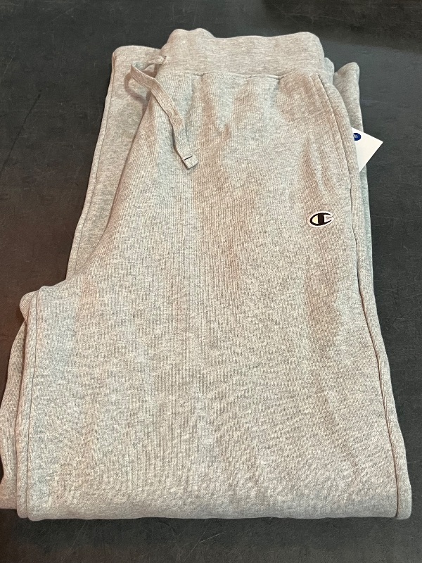 Photo 1 of (M) Champion Women's High-Rise Fleece Wide Leg Sweatpants - Heather Gray M
