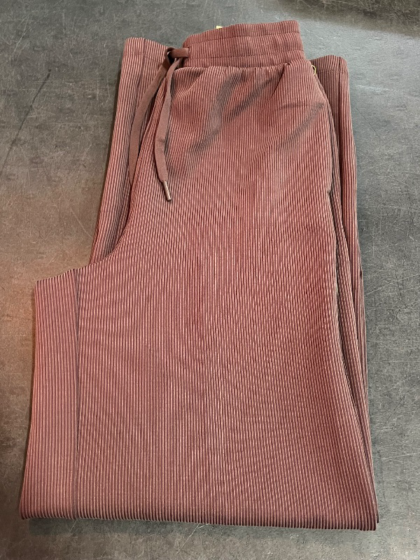 Photo 1 of (XS) Women's Airy Sleek Ribbed Wide Leg Sweatpants - All in Motion™ Brown XS
