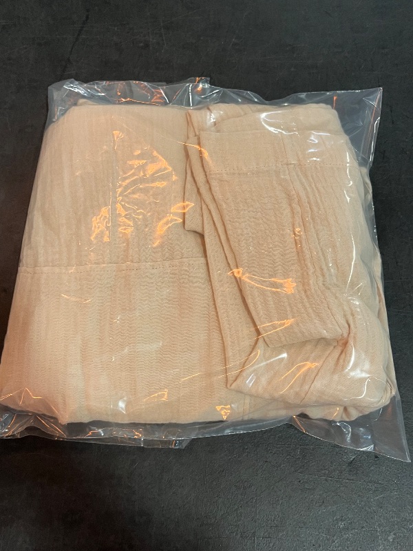 Photo 1 of (XL) Women's High-Rise Gauze Wide Leg Pull-on Pants - Universal Thread™ Cream XL: Elastic Waistband