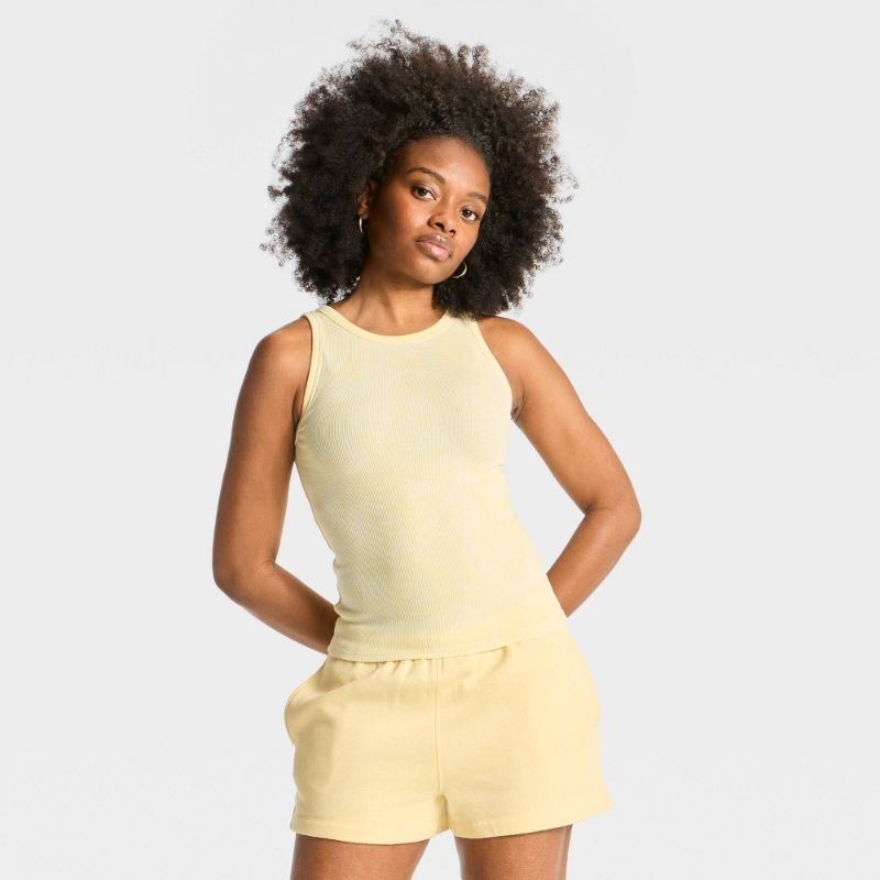 Photo 1 of (XS) Women's Long Line Tank Top - Wild Fable™ Light Yellow XS