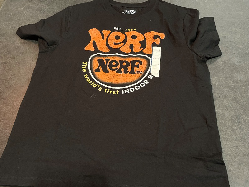 Photo 1 of (L) Men's Nerf Short Sleeve Crew Neck Graphic T-Shirt - Goodfellow & Co™ Black L: Tagless
