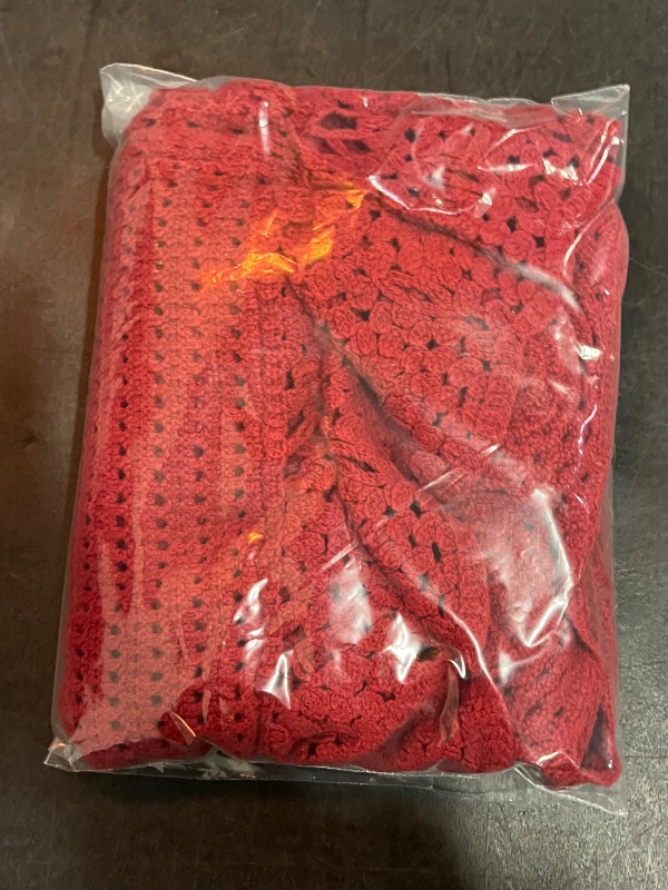 Photo 1 of (L) Women's Openwork Flutter Sleeve Sweater Tank - Universal Thread™ Red Red L
