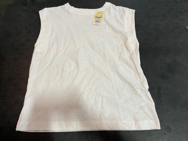 Photo 1 of Minor Mark** (S) Women's Extended Short Sleeve T-Shirt - a New Day™ White S: Cotton Crew Neck Pullover, Midweight Jersey