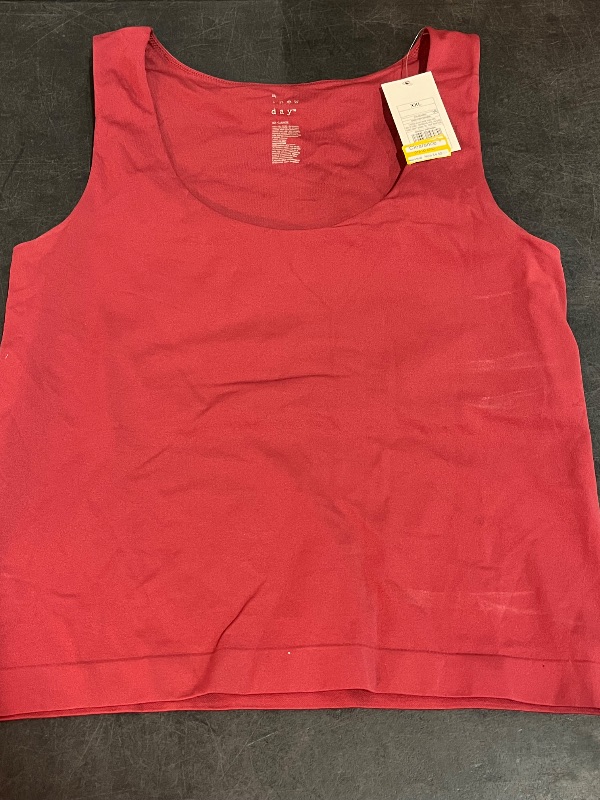 Photo 1 of (XXL) Women's Slim Fit Seamless Tank Top - a New Day™ Dark Pink XXL: Lightweight Nylon-Spandex Pullover, Scoopneck, Sleeveless