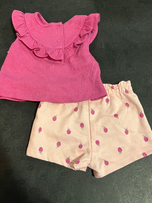 Photo 1 of 6M Carter's Just One You® Baby Girls' Raspberries Top & Shorts Set - Pink 6M: Fruit Pattern
