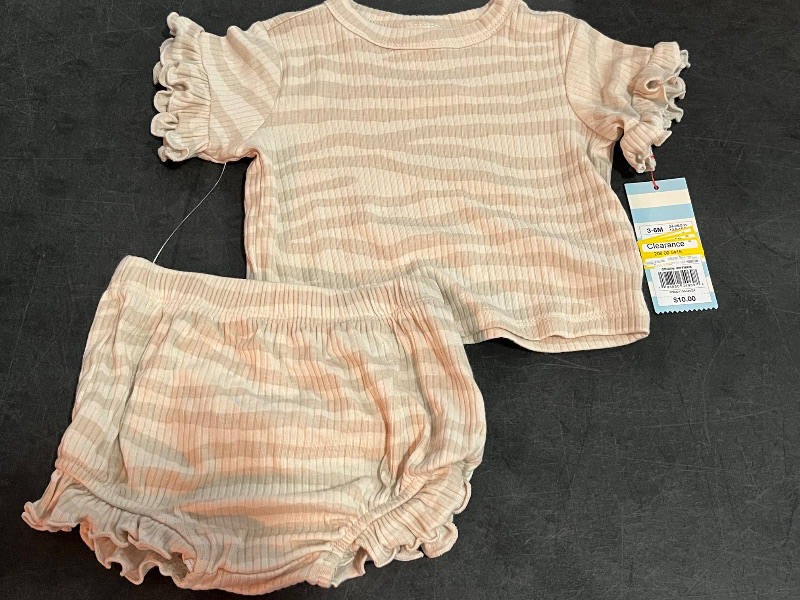 Photo 1 of (3-6M) Baby Girls' Ruffle Set - Cat & Jack™ Beige 3-6M