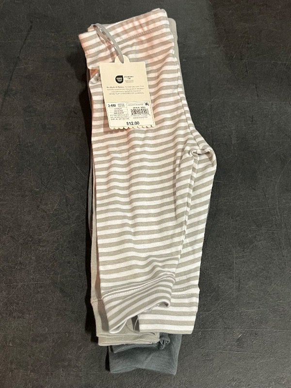 Photo 1 of 3-6M Baby 3pk Cotton Pants - Cloud Island™ Gray 3-6M: Midweight, Full Waistband Elastic, Ankle Length, Machine Washable
