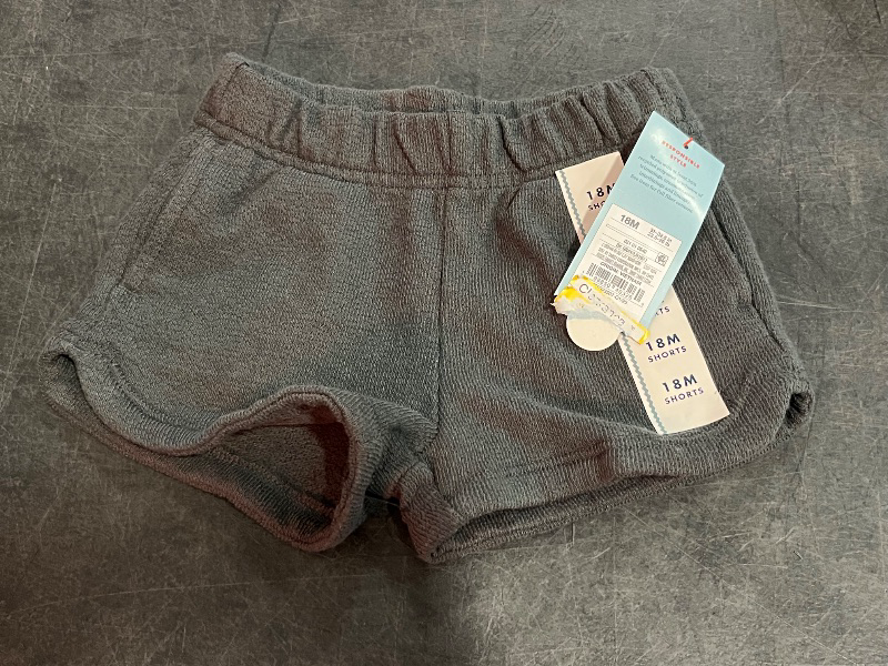 Photo 1 of 18M Toddler Girls' French Terry Shorts - Cat & Jack™ Dark Gray 18M