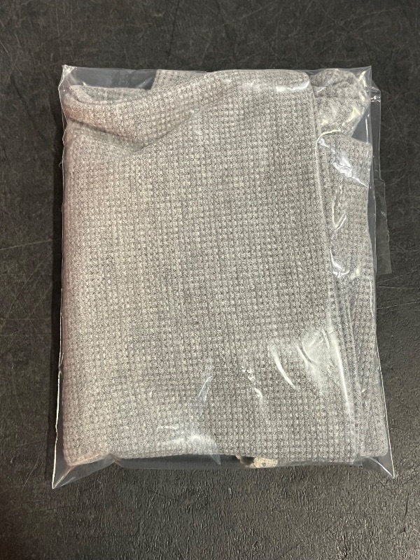 Photo 1 of (S) Girls' Short Sleeve Waffle Knit T-Shirt - Art Class™ Heather Gray S: Recycled Polyester, V Neck, Pullover
