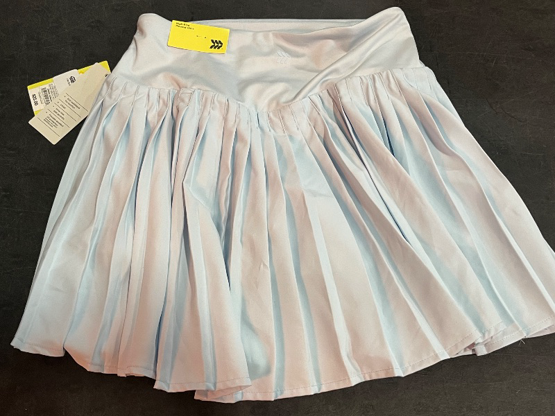 Photo 1 of (XS) Women's High-Rise Woven Pleated Skort 15.75" - All in Motion™ Sky Blue XS: Recycled Polyester, Built-in Shorts, UPF 50+
