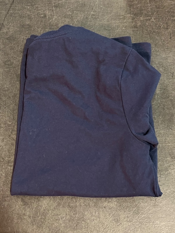 Photo 1 of (M) Kids Plain Navy Blue Short Sleeve