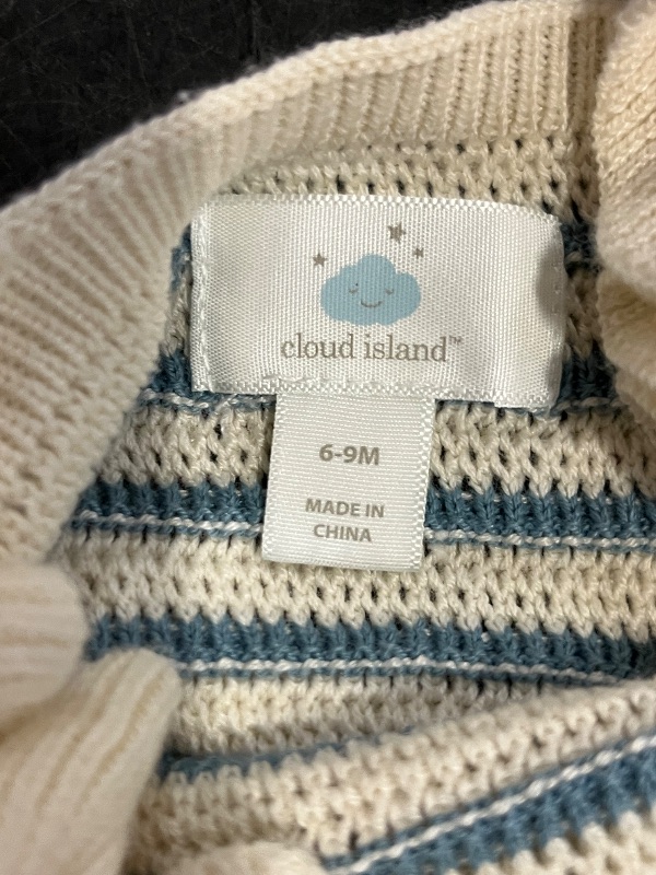 Photo 1 of (6-9M) Stripped Onesie with Ruffle Sleeves Knitted