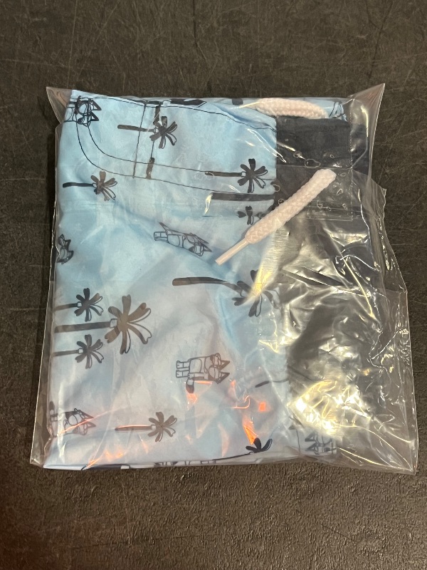 Photo 1 of 2T Toddler Boys' Bluey Swim Shorts - Blue 2T: Polyester Microfiber, Tagless, Mid Rise, Front Drawstring, UPF 50+ Protection