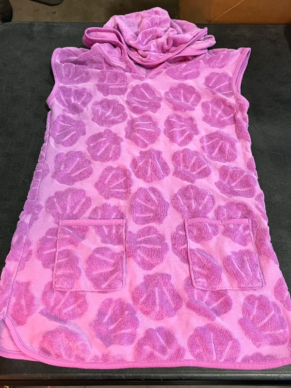 Photo 1 of (L) Girls Solid with SeaShell Swim CoverUp Dress