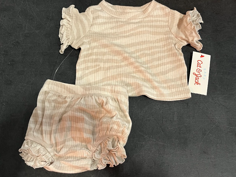Photo 1 of (0-3M) Baby Girls' Ruffle Set - Cat & Jack™ Beige 0-3M