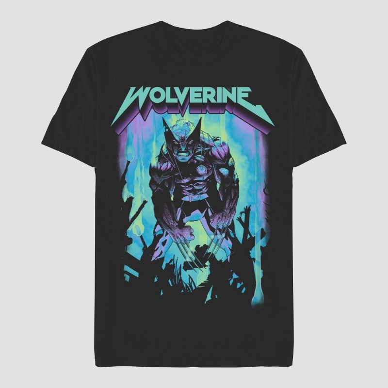 Photo 1 of (S) Men's Disney Wolverine Short Sleeve Graphic T-Shirt - Black S: Crew Neck, X-Men License