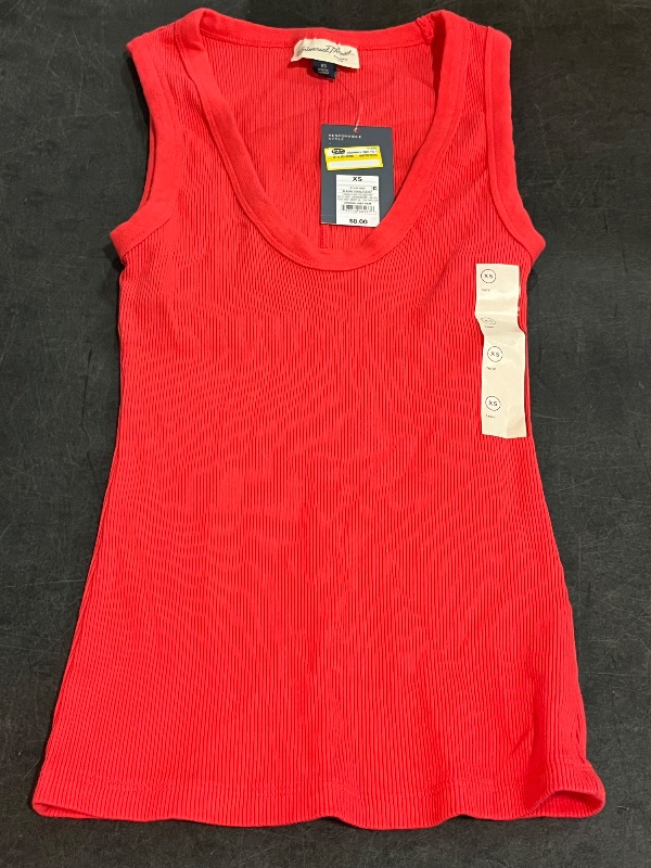 Photo 1 of (XS) Women's Slim Fit Tank Top - Universal Thread™ Coral Pink XS: Fitted Scoopneck, Midweight