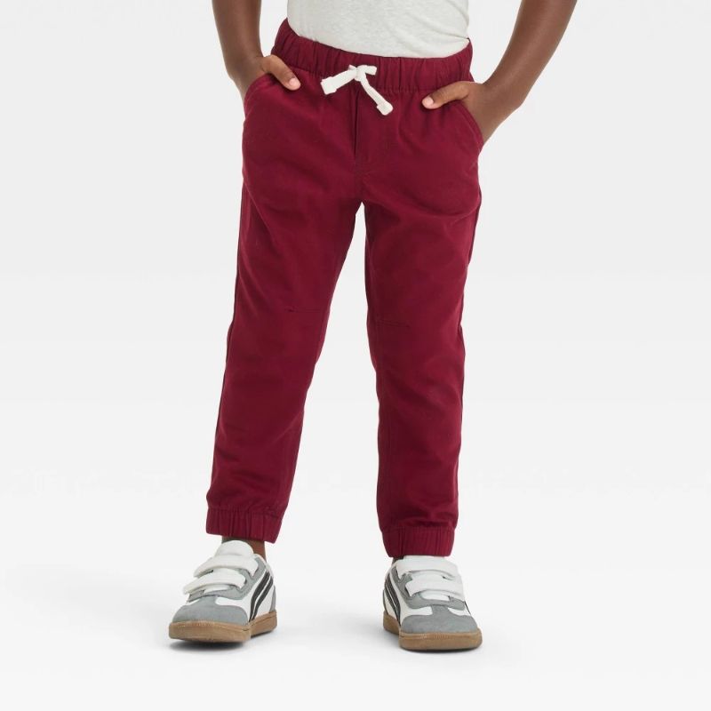 Photo 1 of 5T Toddler Boys' Woven Table Jogger Pants - Cat & Jack™ Maroon 5T