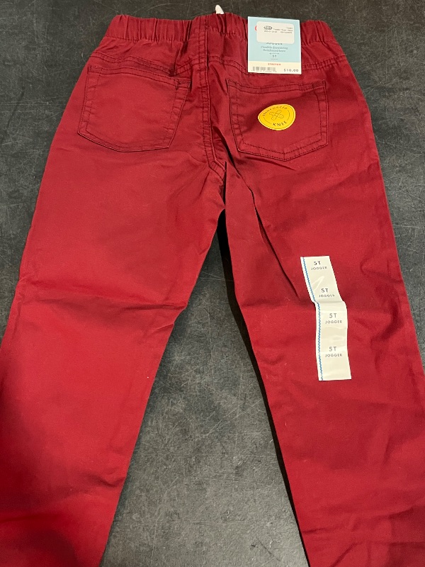 Photo 1 of 5T Toddler Boys' Woven Table Jogger Pants - Cat & Jack™ Maroon 5T