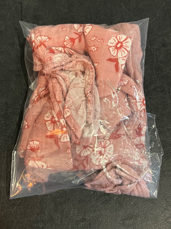 Photo 1 of (18M) Baby Girl Ruffle Sleeve Floral Gauze Shorts Set