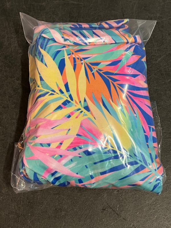 Photo 1 of (L) Girls Paradise Palms Abstract One Piece Swimsuit 
