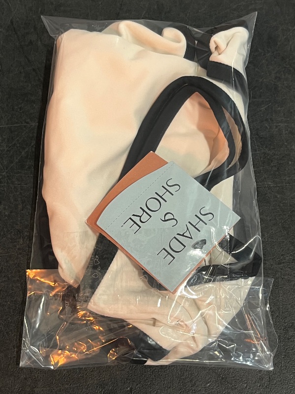 Photo 1 of (M) Women's Contrast Binding High Leg High-Rise Bikini Bottom - Shade & Shore™ Cream/Black M