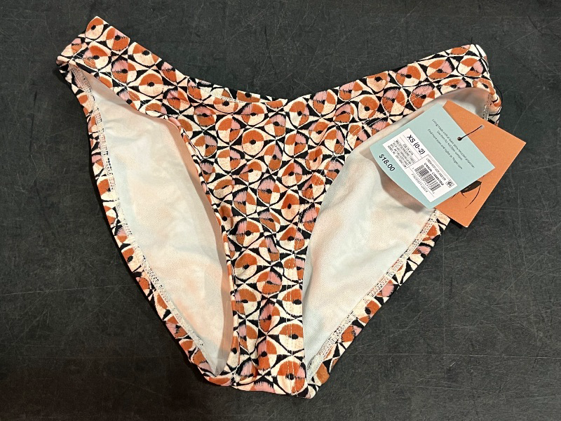 Photo 1 of (XS) Women's Geo Print High Leg Medium Coverage Bikini Bottom - Shade & Shore™ Multi XS