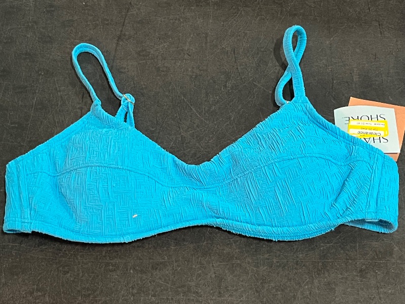 Photo 1 of 36C Women's Jacquard Textured Underwire Bikini Top - Shade & Shore™ Blue 36C