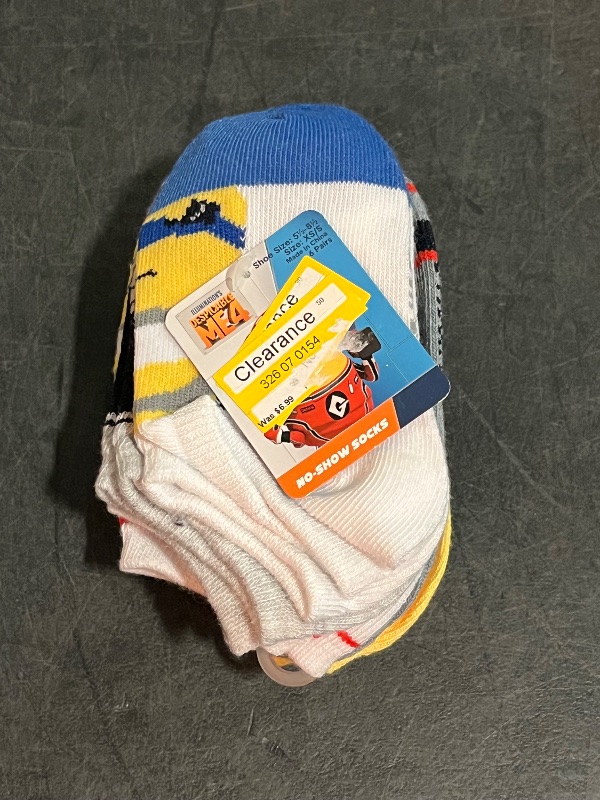 Photo 1 of (XS/S) Boys' Despicable Me Minions 6pk Socks - Yellow XS/S