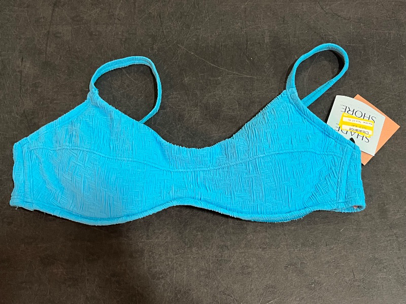 Photo 1 of 36C Women's Jacquard Textured Underwire Bikini Top - Shade & Shore™ Blue 36C