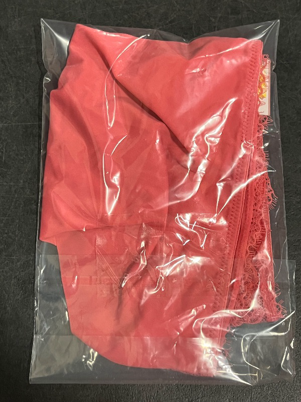 Photo 1 of (L) Women's Lace Bikini Underwear - Auden™ Coral L: Mid Rise, Cotton Gusset, Lightweight Fabric