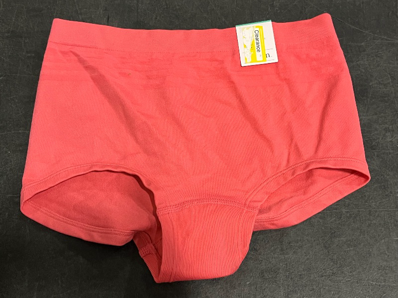 Photo 1 of (S) Women's Seamless Boy Shorts Underwear - Auden™ Coral S: Midweight Knit, Pull-on, Classic Rise