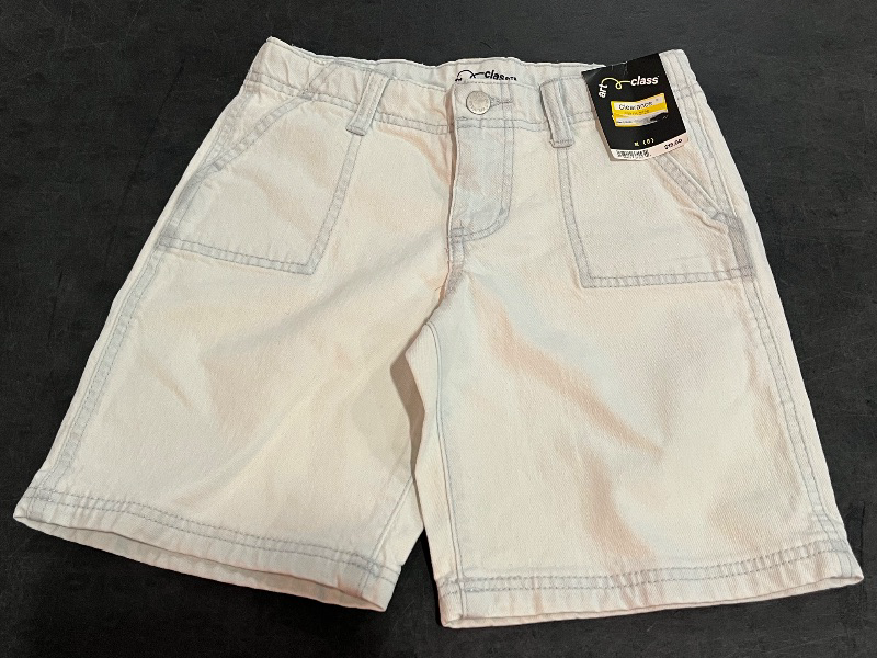 Photo 1 of (M) Girls' Mid-Rise Baggy Bermuda Jean Shorts - Art Class™ Light Wash M: Adjustable Waistband, 9.5" Inseam