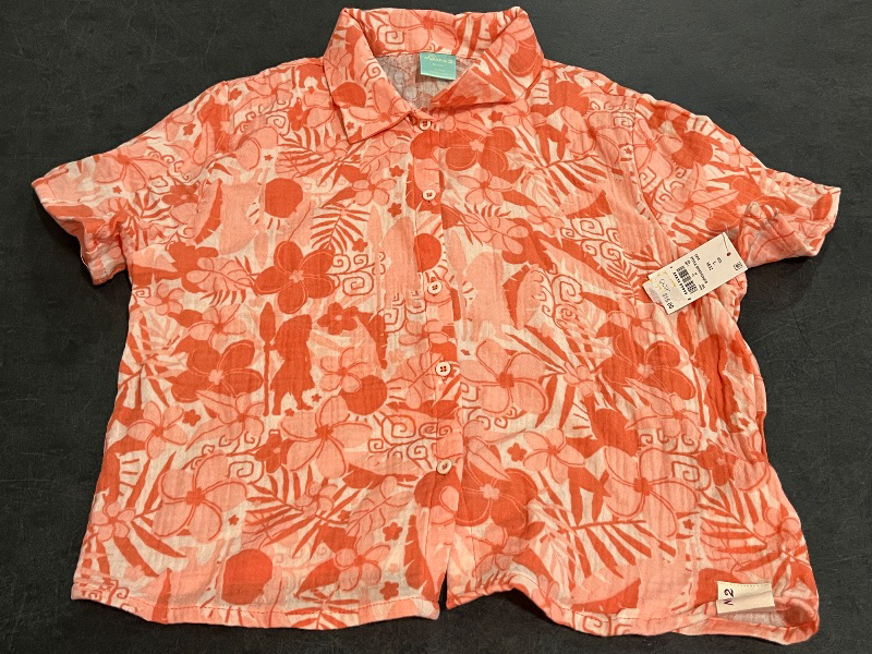 Photo 1 of (L) Girls' Moana Gauze Cabana Top - Orange L