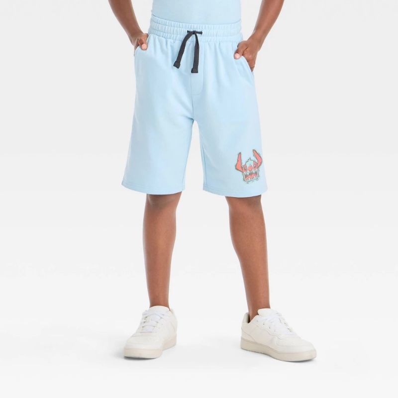 Photo 1 of (XS) Boys' Stitch Terry Shorts - Blue XS