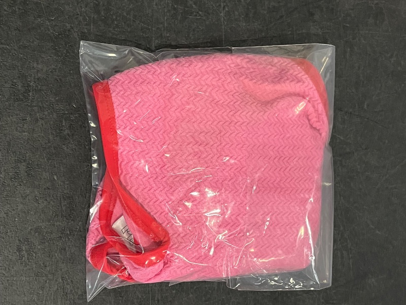 Photo 1 of (XL) Women's Pucker Textured Contrast Binding Low-Rise Medium Coverage Bikini Bottom - Wild Fable™ Pink/Red XL: Nylon, Spandex