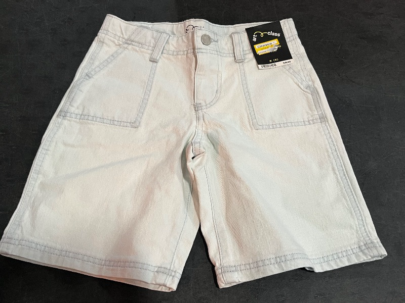 Photo 1 of (M) Girls' Mid-Rise Baggy Bermuda Jean Shorts - Art Class™ Light Wash M: Adjustable Waistband, 9.5" Inseam