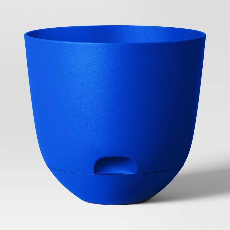Photo 1 of Self-Watering Plastic Indoor Outdoor Planter Pot Blue 12"x12" - Room Essentials™
