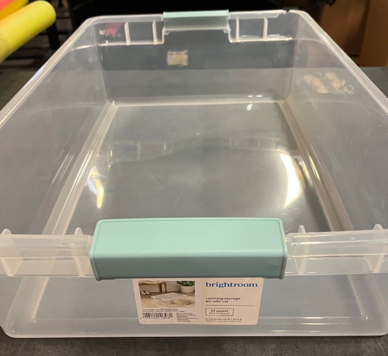 Photo 1 of 32qt Clear Storage Bin with Latches - Brightroom