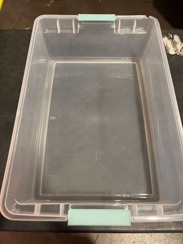 Photo 1 of 32qt Clear Storage Bin with Latches - Brightroom