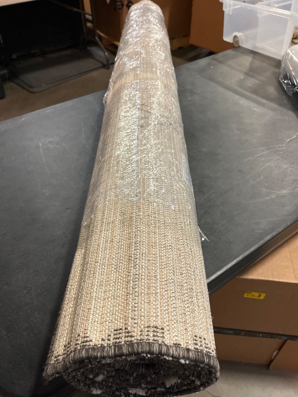 Photo 1 of 5'x7' Vola Geometric Symbol Area Rug Gray - Threshold™: Modern Medium Pile Indoor Rectangle Rug, Polypropylene